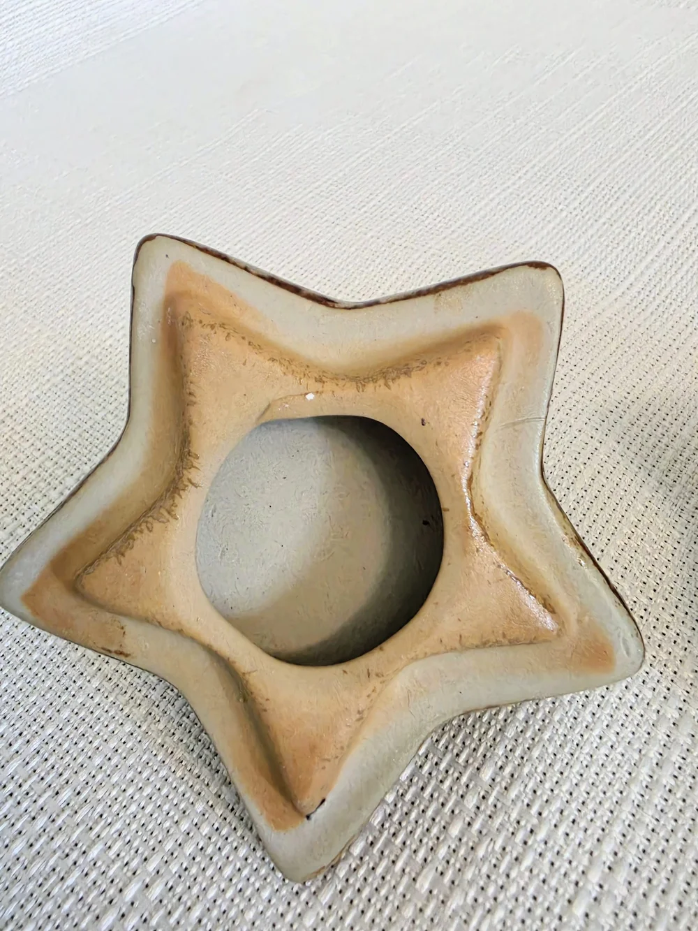 Nativity Stoneware Trinket Box Holy Family Star Shape Christmas Christian Rustic
